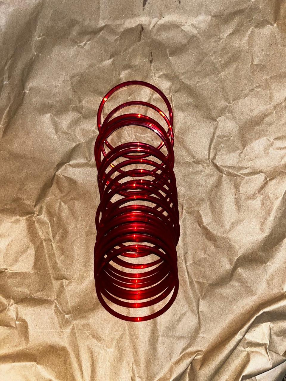 Red Kanch Chooriyan Set (Dozen)
