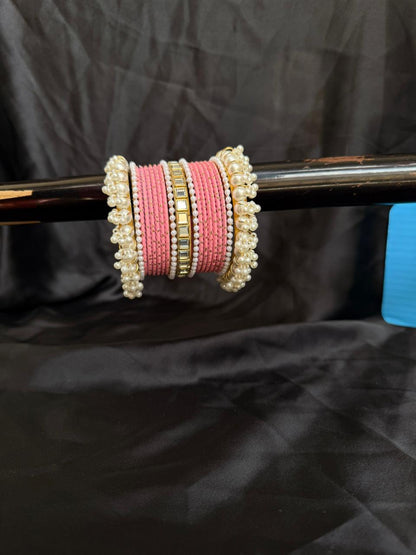 Royal Pearl Charm Bangles Sets