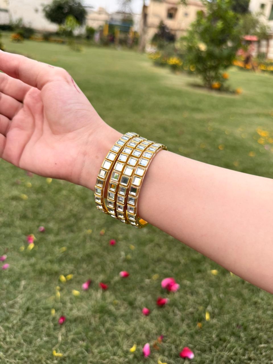 Luxe Mirror Glow Bangles Set