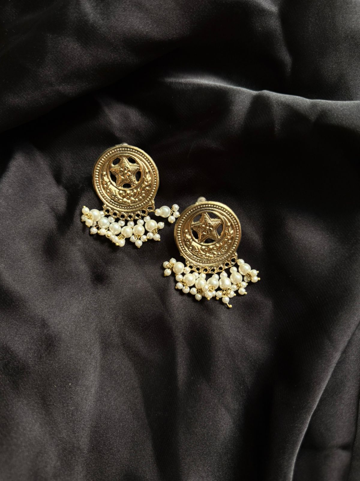 Rhea Pearl Charm Earrings