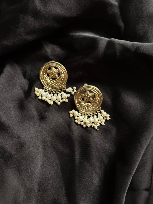 Rhea Pearl Charm Earrings