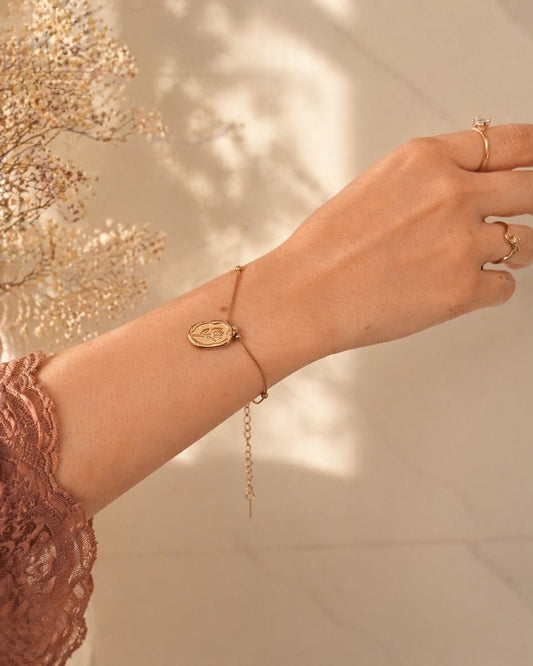 Golden Bloom Charm Bracelet