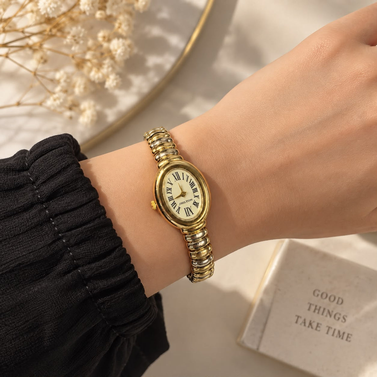 Seraphina Gold Oval Watch