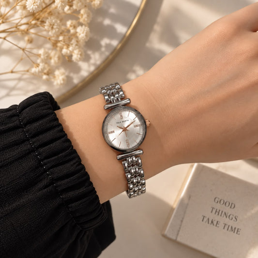 Elora Silver Link Watch
