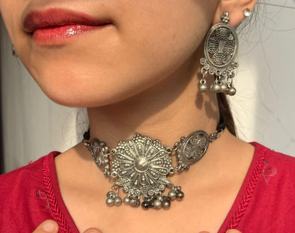 Oxidised Vintage Choker Set