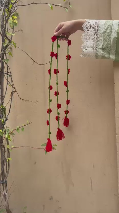 Red Blossom Crochet Paranda
