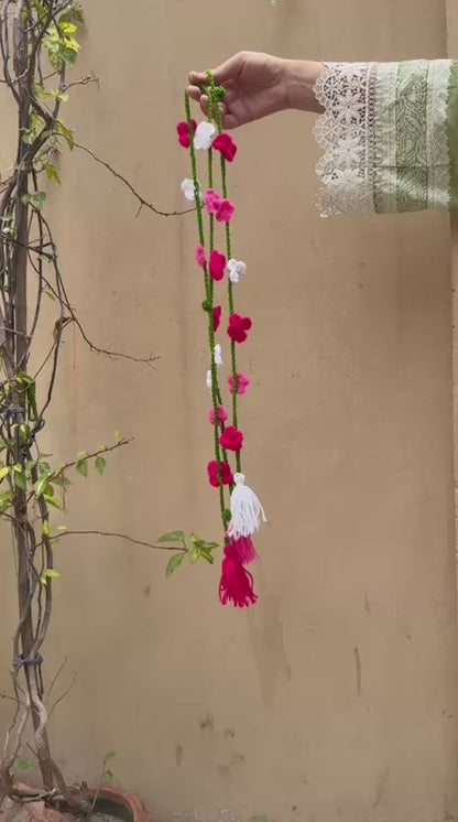 Pink White Floral Paranda